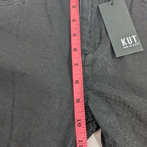 NWT Kut from the Kloth Black Mia Ankle Toothpick Skinny Reptile Jeans Size 4 - Picture 12 of 13